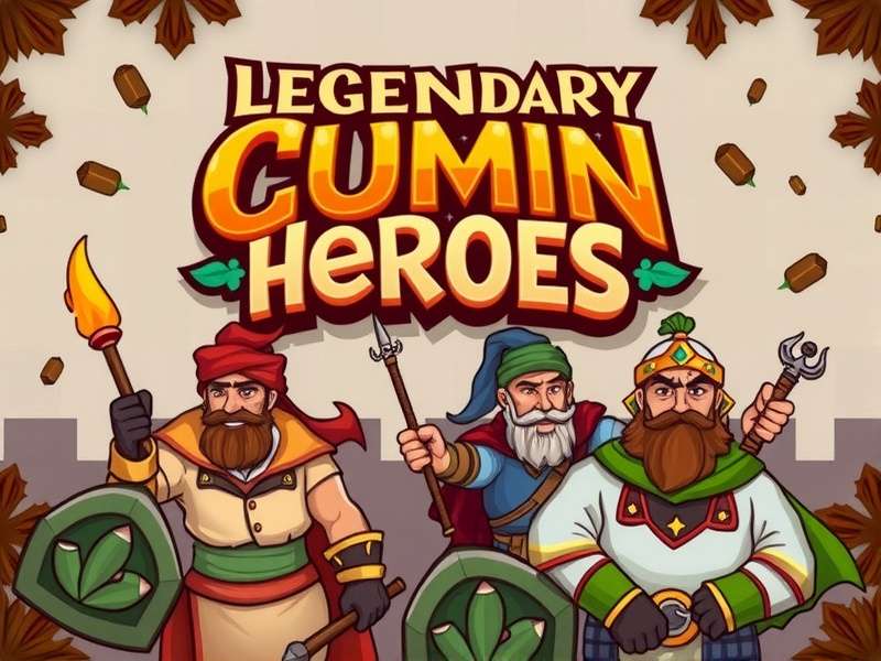 Legendary Cumin Heroes game banner featuring spice warriors